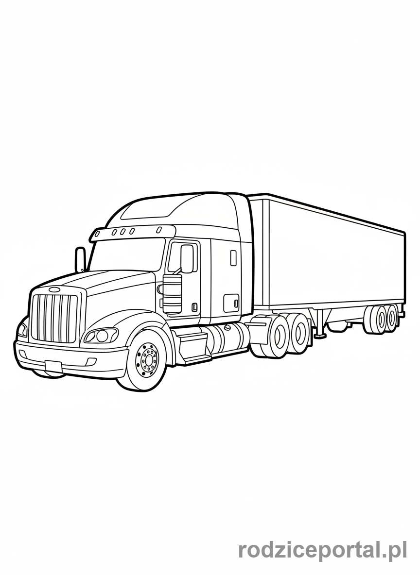Kolorowanka Samochody - Duża ciężarówka