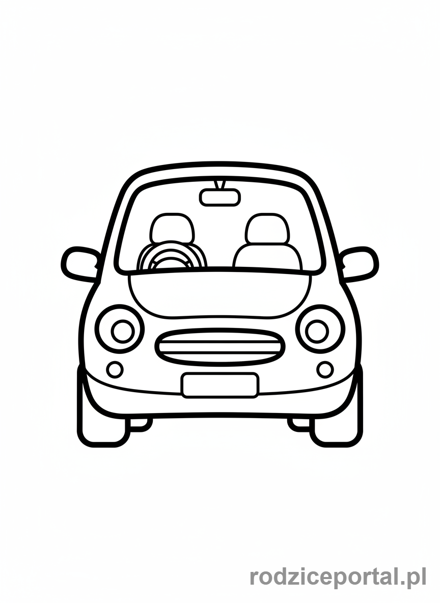 Kolorowanka Samochody - Mały, miejski samochód