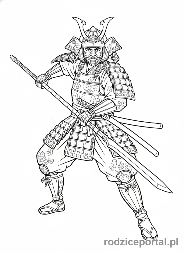 Kolorowanka Samuraje - Kobieta samuraj