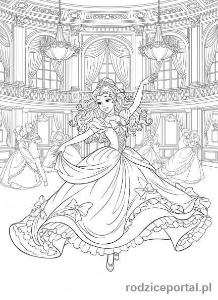 Kolorowanka Scenariusze - Księżniczka na balu