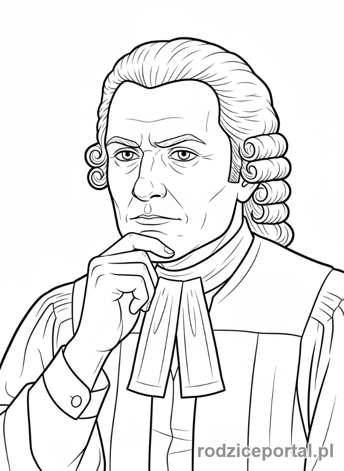 Kolorowanka Sędzia - Sędzia w zamyśleniu