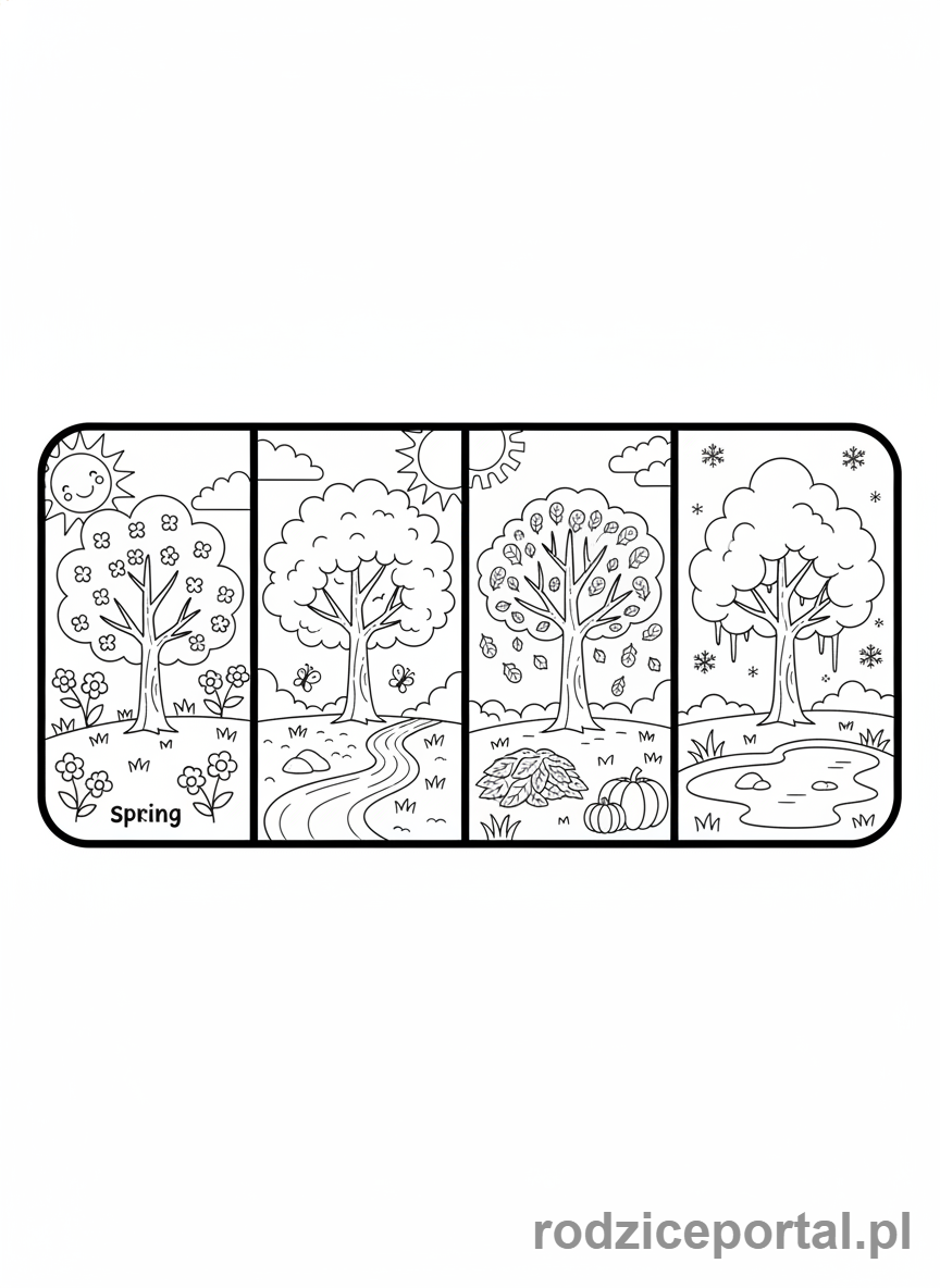 Kolorowanka Sekwencje - PoryRokuSekwencja