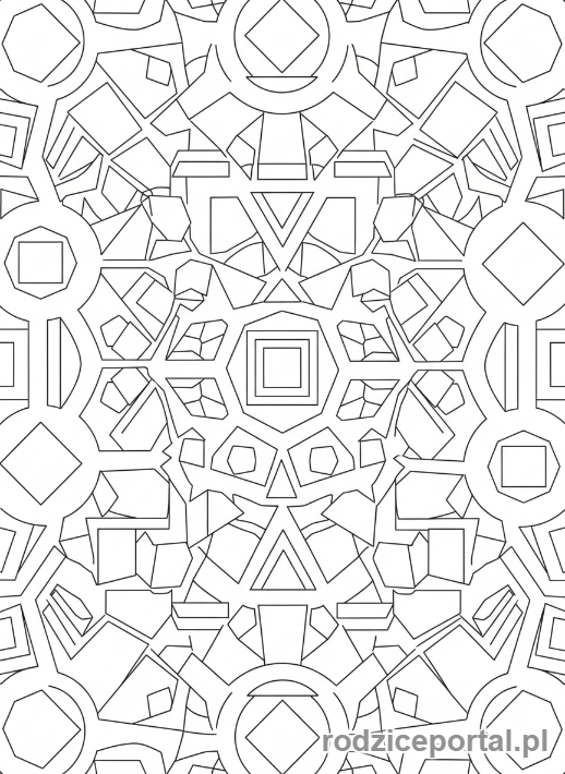 Kolorowanka Sensoryczne - Wzory geometryczne