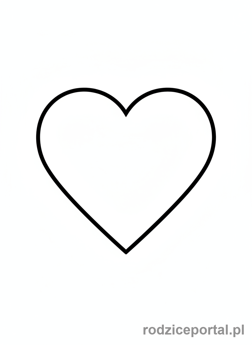 Kolorowanka Serce - Klasyczne serce do kolorowania