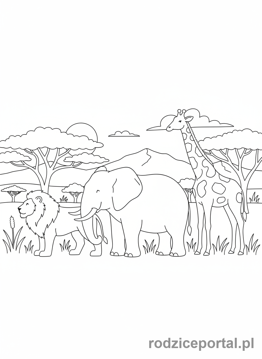 Kolorowanka Shadow - Cienie zwierząt z zoo