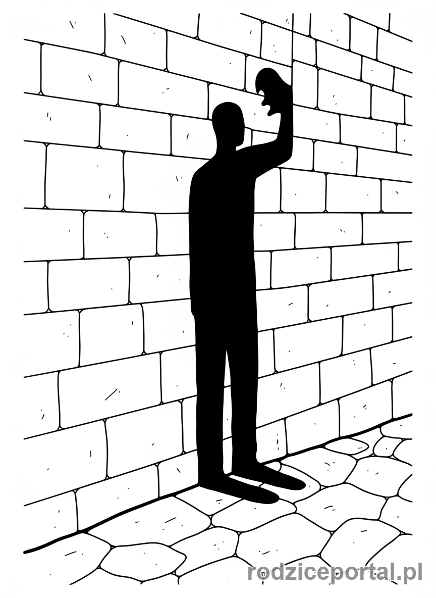 Kolorowanka Shadow - Tajemniczy cień w zaułku