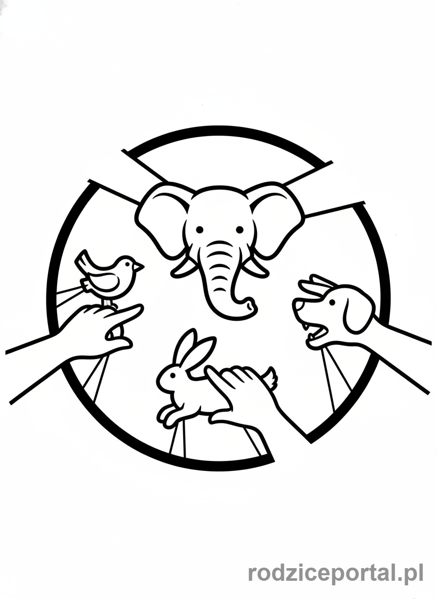 Kolorowanka Shadow - Teatrzyk cieni