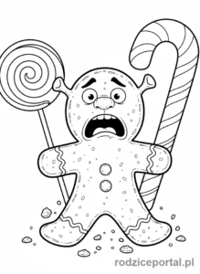 Kolorowanka Shrek - Piernikowy Ludzik