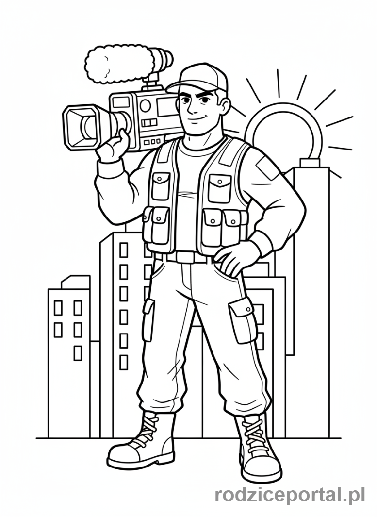 Kolorowanka Skibidi Toilet - Kameraman cała postać