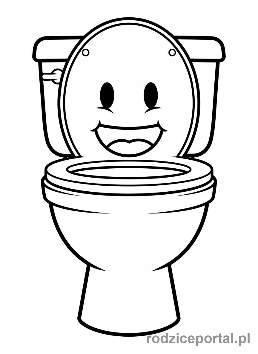 Kolorowanka Skibidi Toilet - Zbliżenie Skibidi Toalety