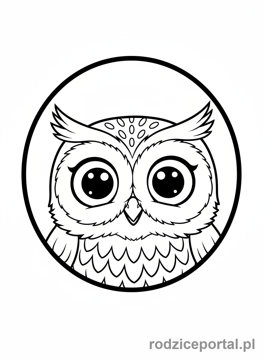 Kolorowanka Sowa - Portret sowy