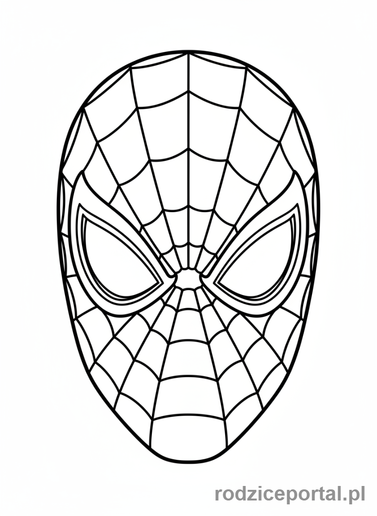 Kolorowanka Spidey - Spidey bliska twarz