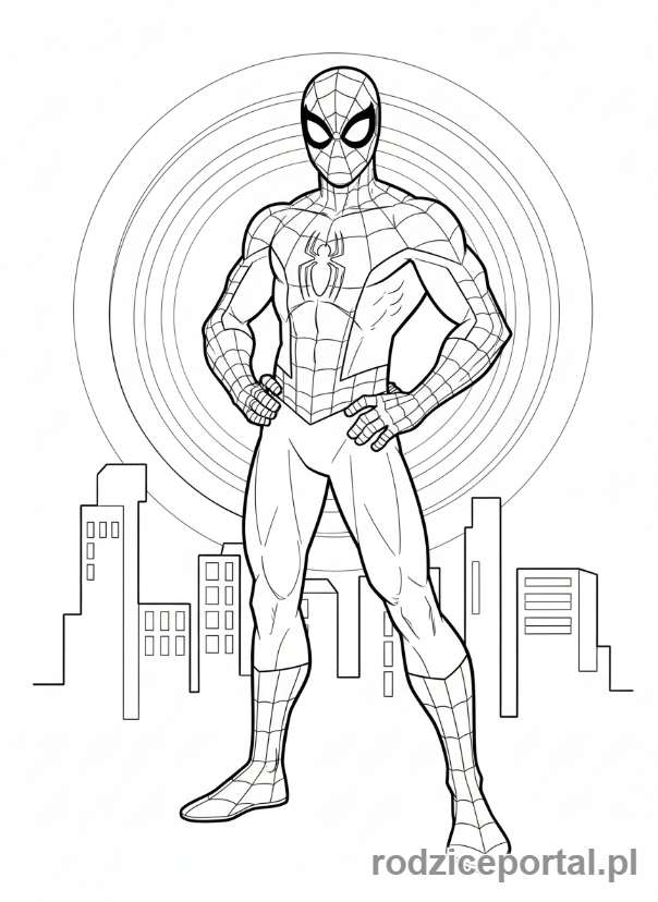 Kolorowanka Spidey - Spidey pozuje