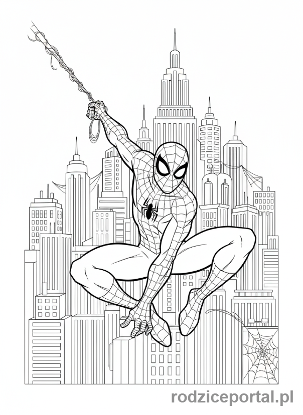 Kolorowanka Spidey - Spidey w akcji