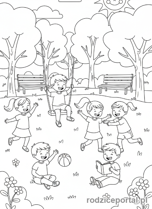 Kolorowanka Sport I Zdrowie - DzieciBawiaSieNaDworze