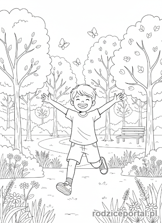 Kolorowanka Sport I Zdrowie - DzieckoBiegnacePark