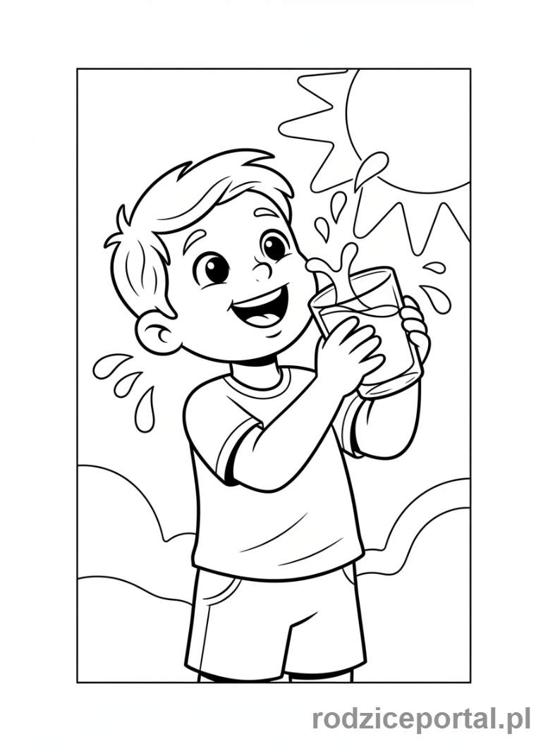 Kolorowanka Sport I Zdrowie - DzieckoPijeWode
