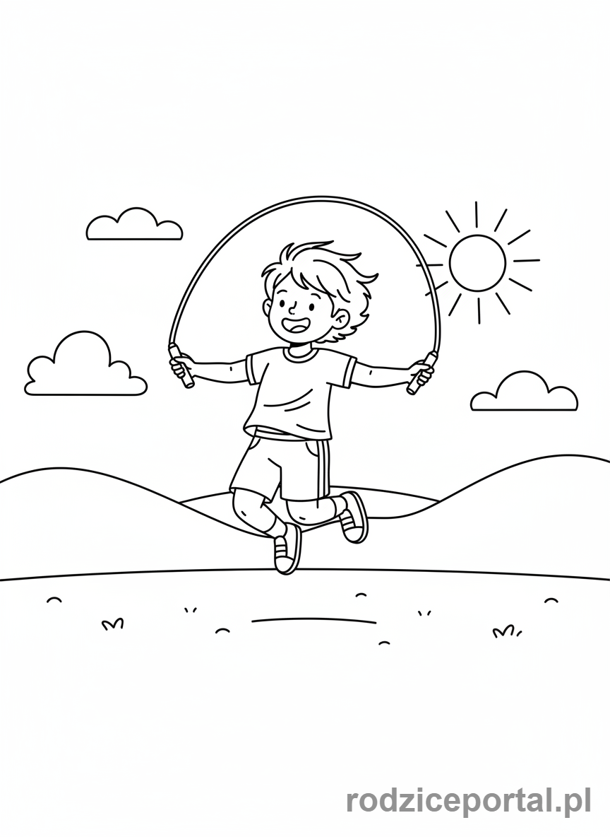 Kolorowanka Sport I Zdrowie - DzieckoSkaczeNaSkakance