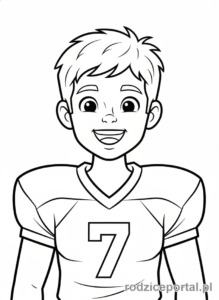 Kolorowanka Sportowiec - Młody sportowiec portret
