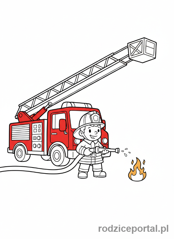 Kolorowanka Środki Transportu Edukacyjne - StrazackiGaszeniePozaru