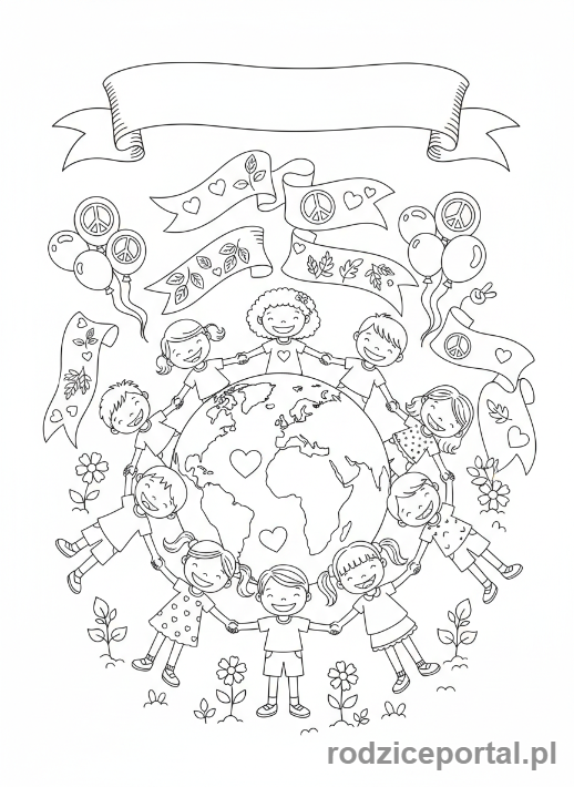 Kolorowanka Środowisko - Dzień Ziemi