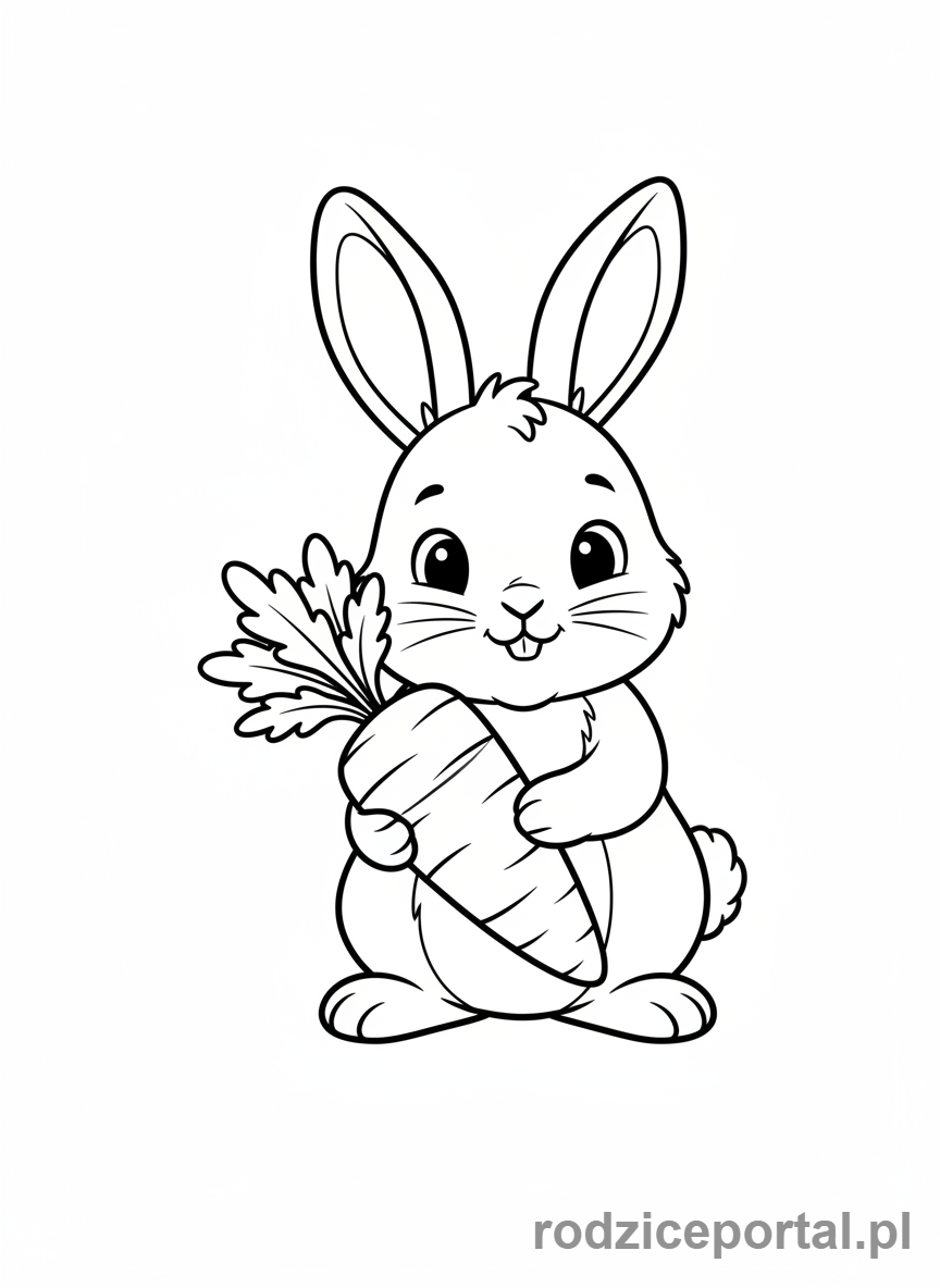 Kolorowanka Ssaki Zadania - Królik z niedokończonym rysunkiem