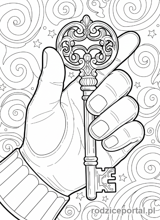 Kolorowanka Storyboard - Stary klucz