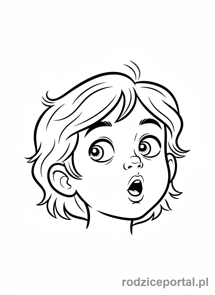 Kolorowanka Storyboard - Zdziwiona twarz