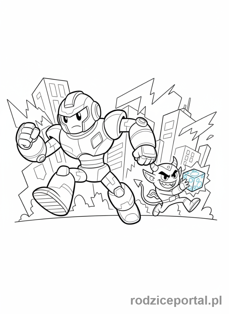 Kolorowanka Super Zings - Gigantor goni zloczynce
