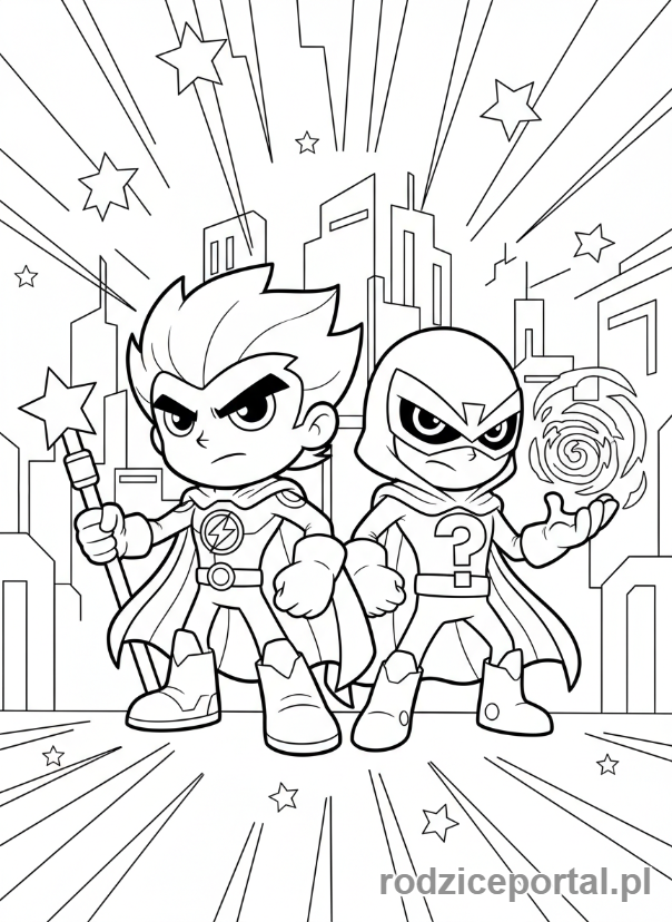 Kolorowanka Super Zings - Kid K i Enigma razem