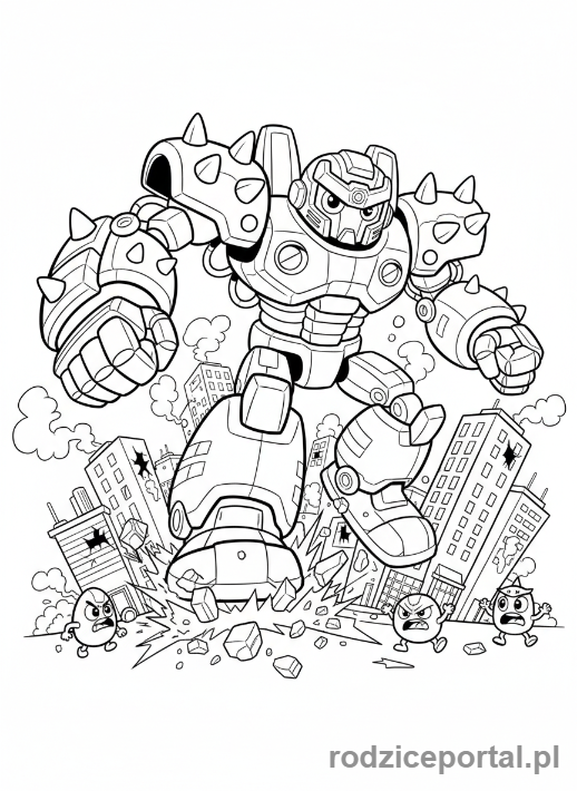 Kolorowanka Super Zings - Superbot w akcji