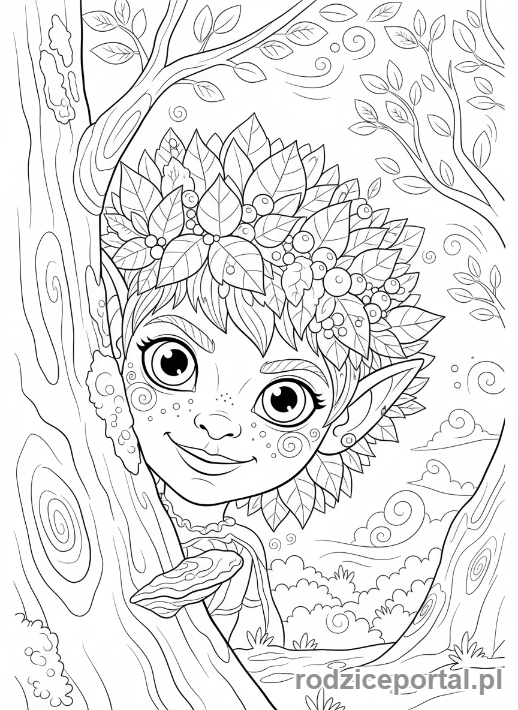 Kolorowanka Świat Wyobraźni - Leśny duszek