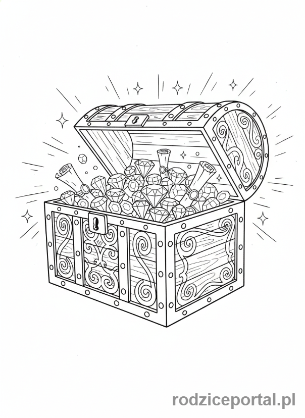 Kolorowanka Świat Wyobraźni - Magiczny kufer