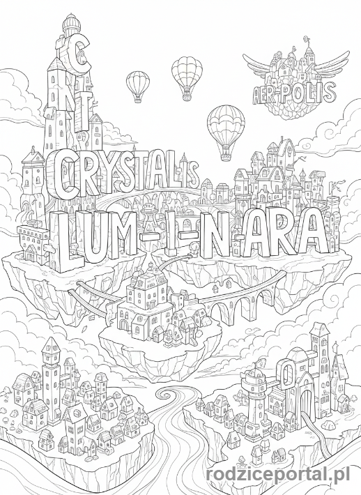 Kolorowanka Sylaby - Miasto z sylab