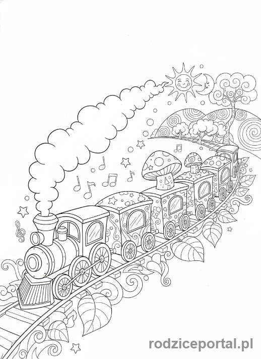 Kolorowanka Sylaby - Pociąg sylabowy