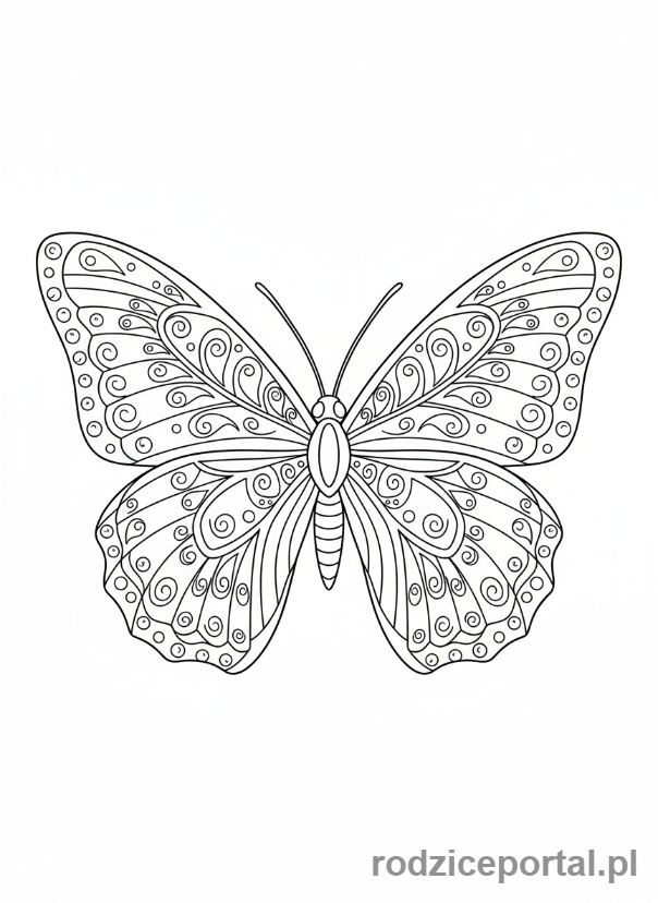 Kolorowanka Symetria - Symetryczny motyl