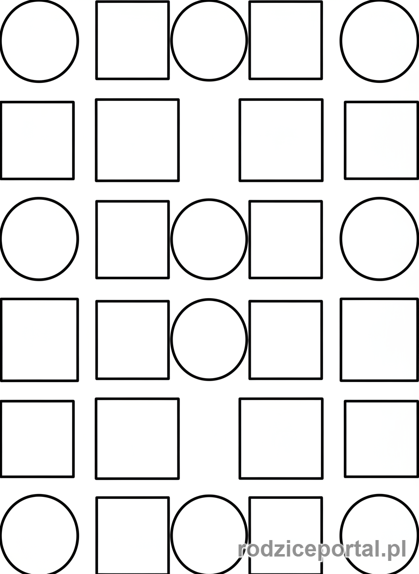 Kolorowanka Szlaczki Dla Dzieci - Szlaczki kształty