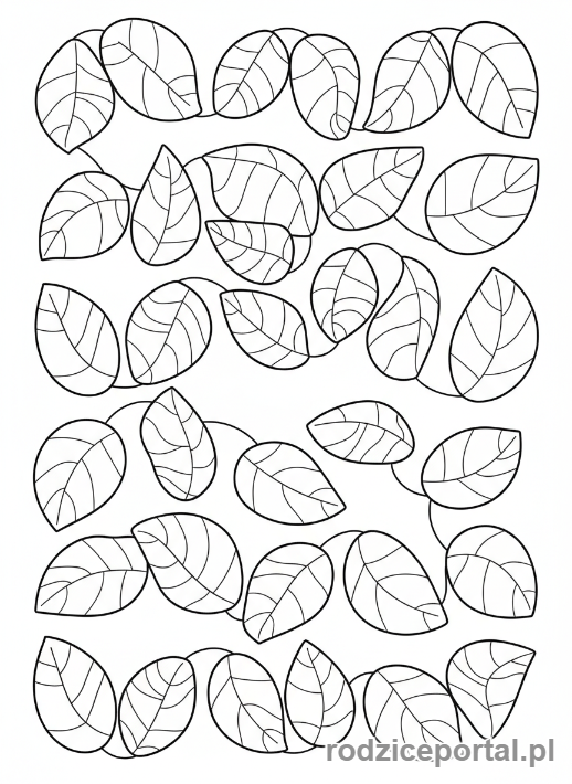 Kolorowanka Szlaczki Dla Dzieci - Szlaczki listki