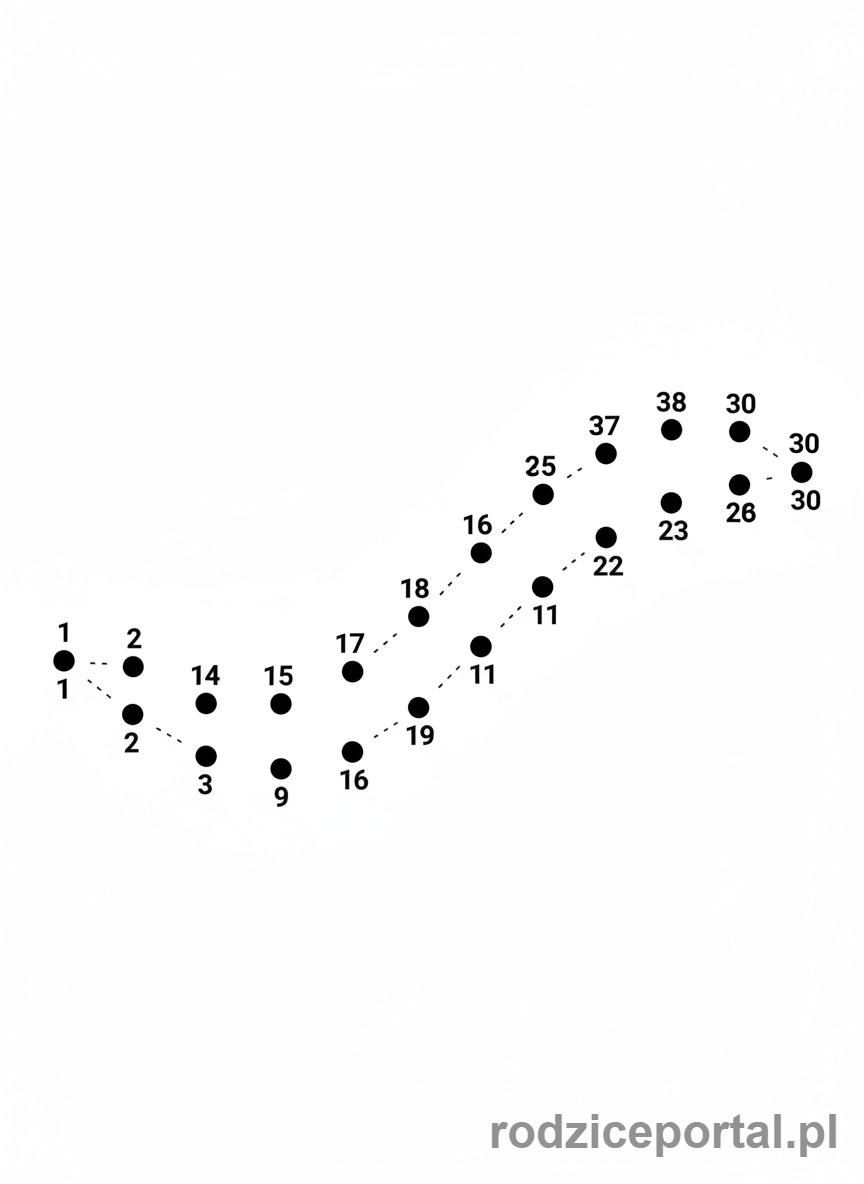 Kolorowanka Szlaczki Dla Dzieci - Szlaczki po kropkach