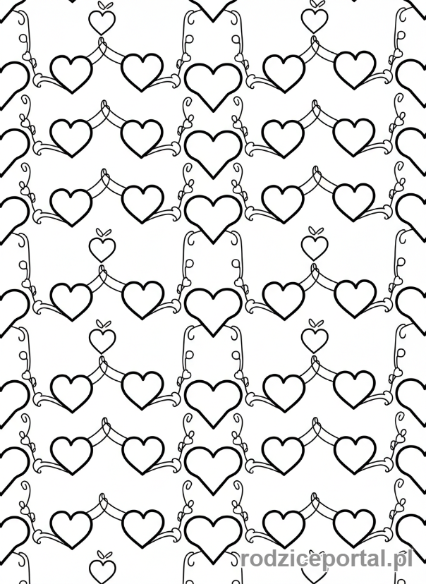 Kolorowanka Szlaczki Dla Dzieci - Szlaczki serduszka