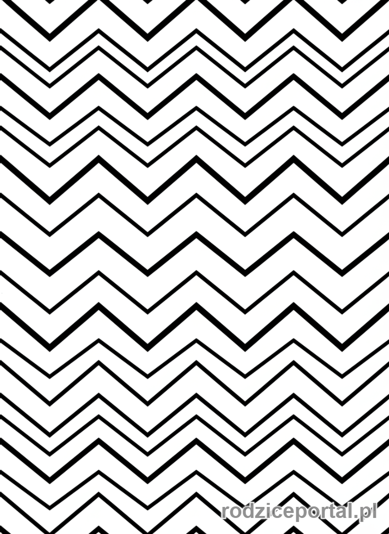 Kolorowanka Szlaczki Dla Dzieci - Szlaczki zygzaki