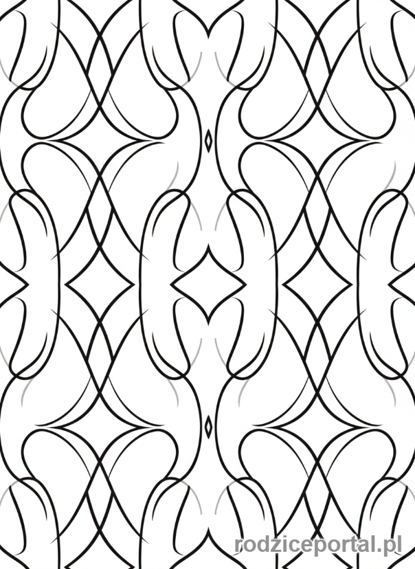 Kolorowanka Szlaczki - Szlaczek falisty prosty