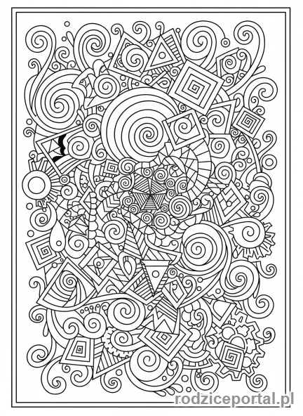 Kolorowanka Sztuka - Abstrakcyjny obraz