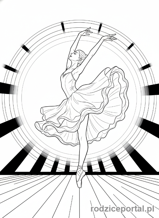 Kolorowanka Sztuka - Tancerka baletowa