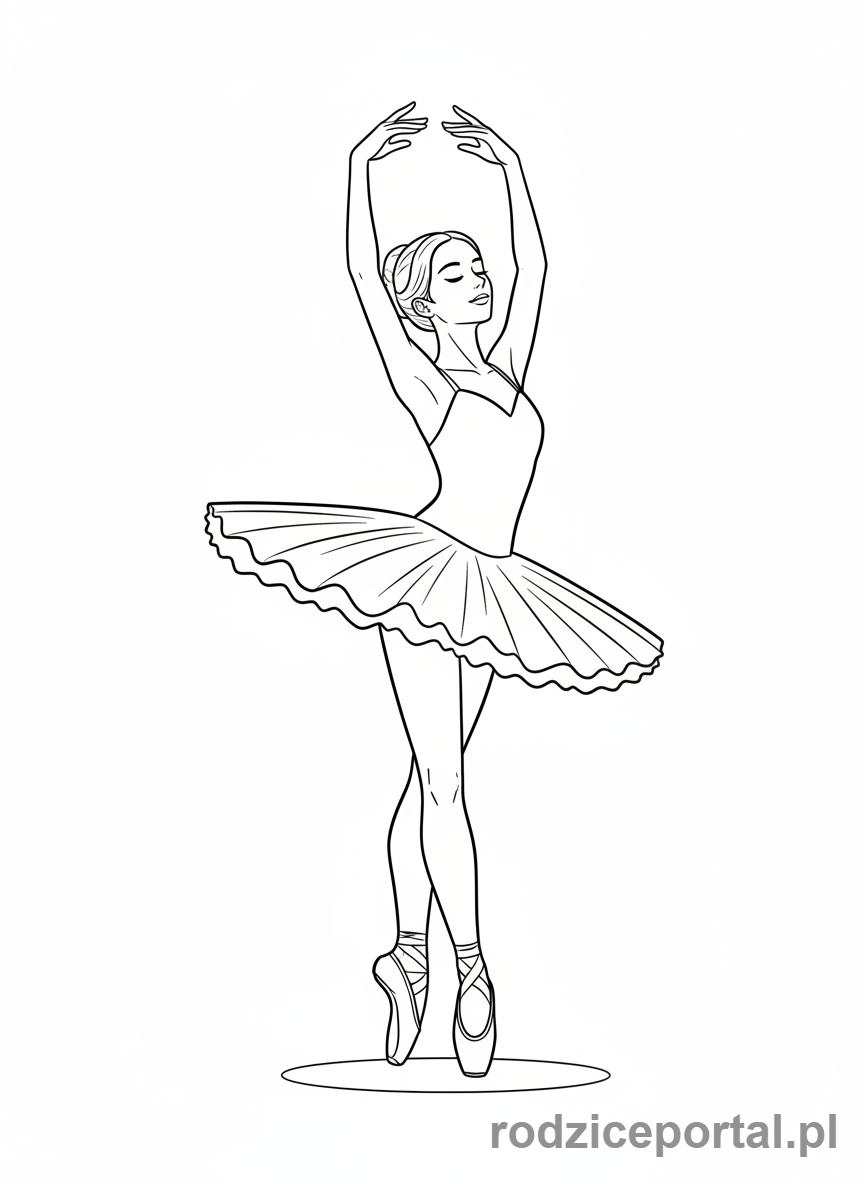 Kolorowanka Teatr - Baletnica w piruecie