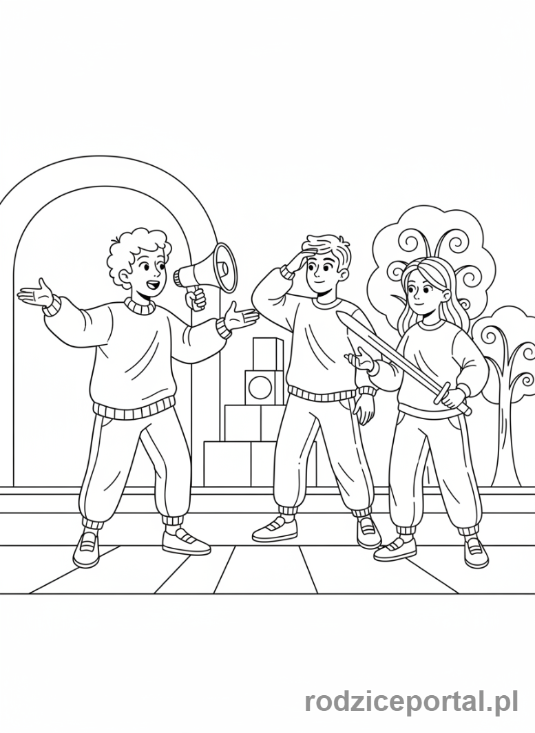 Kolorowanka Teatr - Reżyser z aktorami