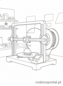 Kolorowanka Technologia - Drukarka 3D