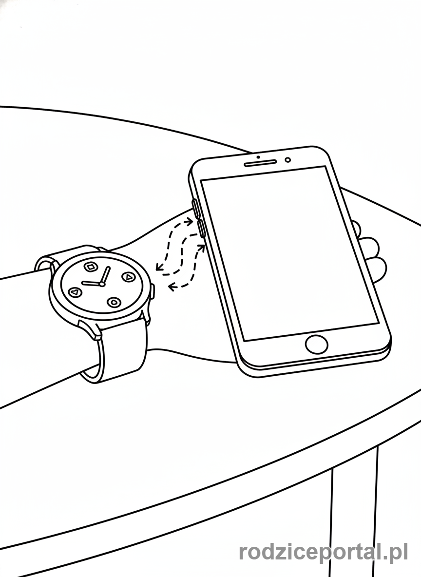 Kolorowanka Telefon - Smartwatch i telefon