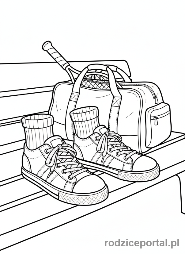 Kolorowanka Tenis - Buty tenisowe
