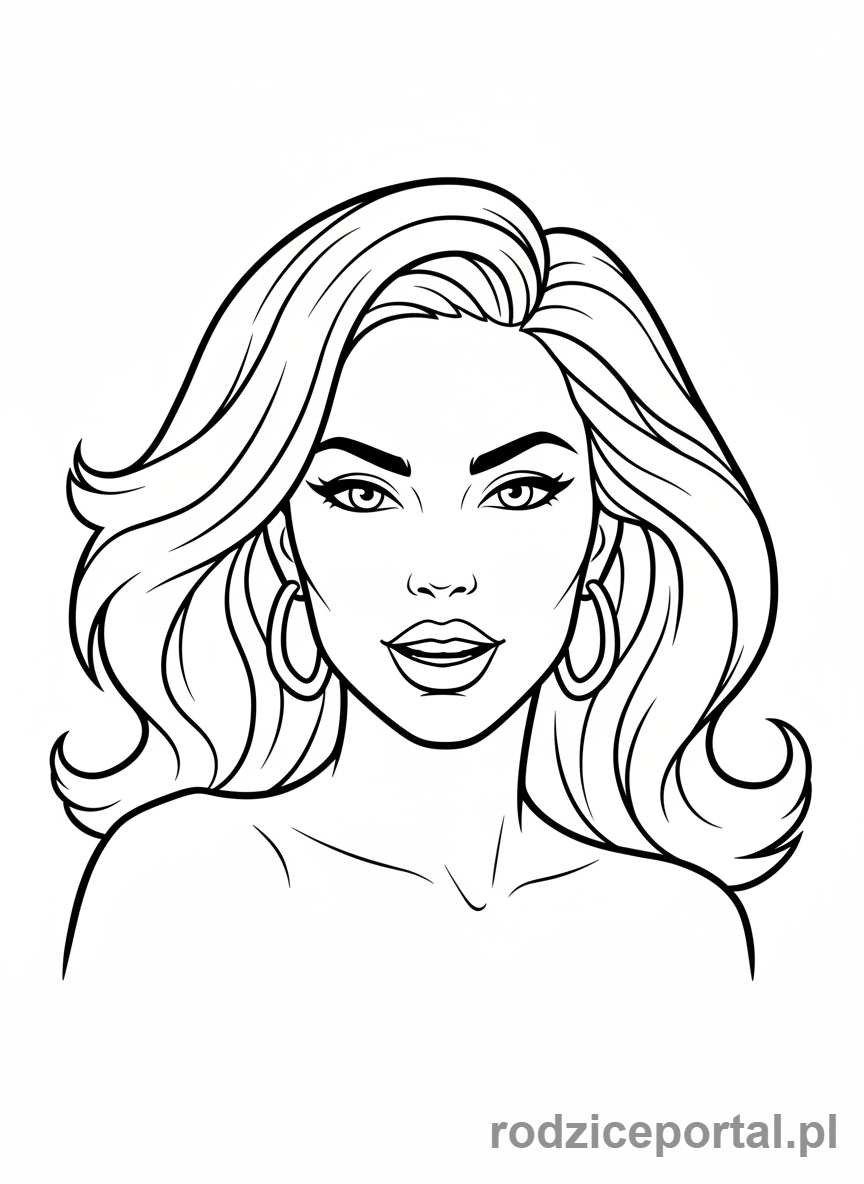 Kolorowanka Top Model - Modelka na okładkę